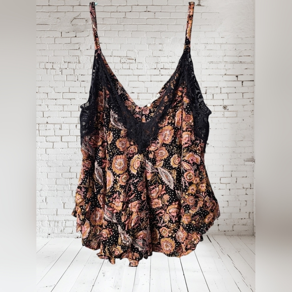 Free People Intimately Black Combo Top Sz S - Picture 4 of 5